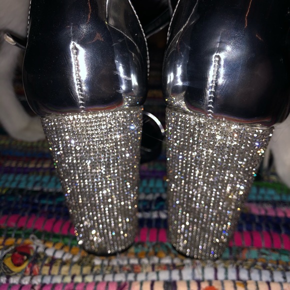 Silver Rhinestone Heels - Picture 2 of 3